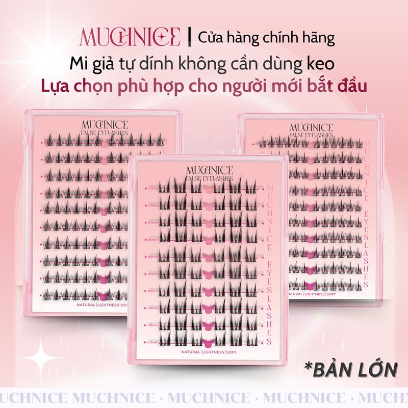 Kèm nhíp - Hộp lớn] Mi giả tự dính không cần dùng keo MuchNice hộp lớn dễ gắn, chắc chắn, mềm mại, có thể tái sử dụng nhiều lần Cosmetic nữ Women