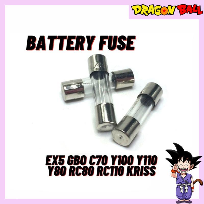 (1 BIJI) EX5 GBO C70 Y100 Y110 Y80 RC80 RC110 KRISS FUSE BATTERY ...