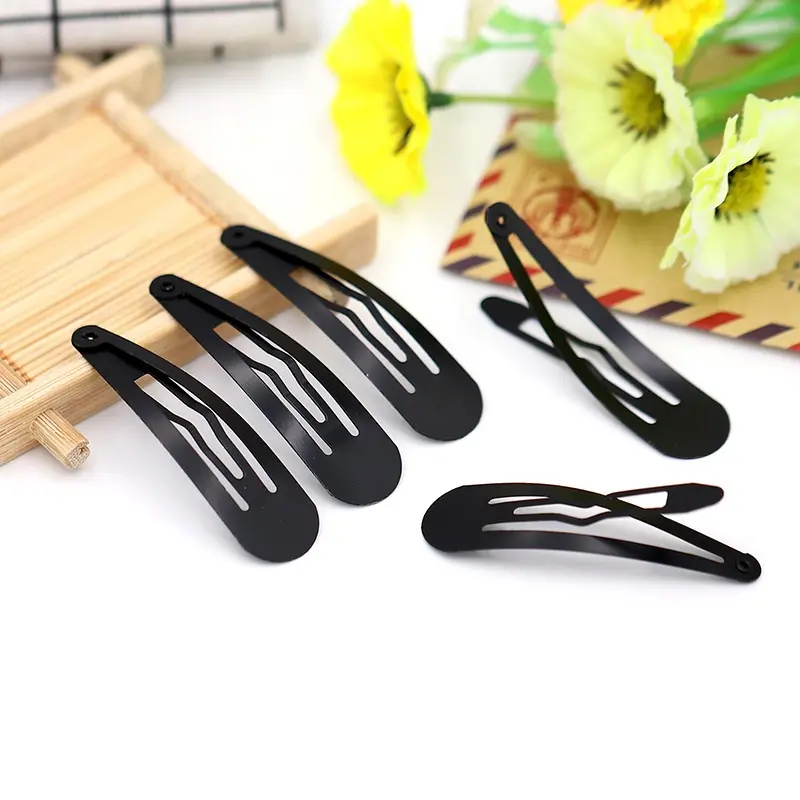 KẸP TÓC BẤM MÀU ĐEN 2 KIỂU GIÁ RẺ Women Nữ Hoa MS A1