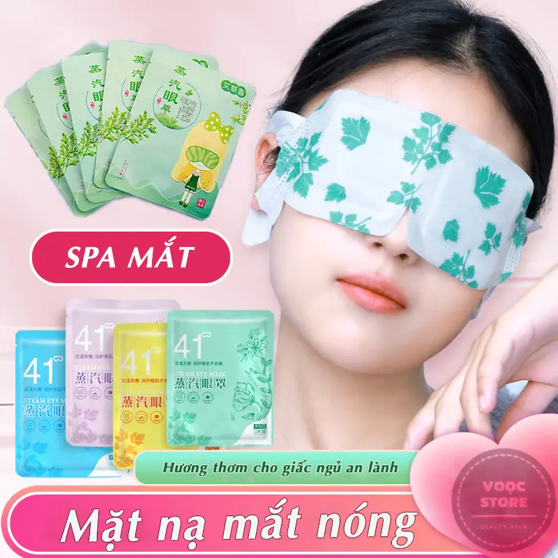 COMBO 30 Mặt Nạ Mắt Chườm Nóng Thư Giãn Giảm Mỏi Mắt Ngủ Ngon Gói 1 Miếng-Mẫu Đơn sắc M35