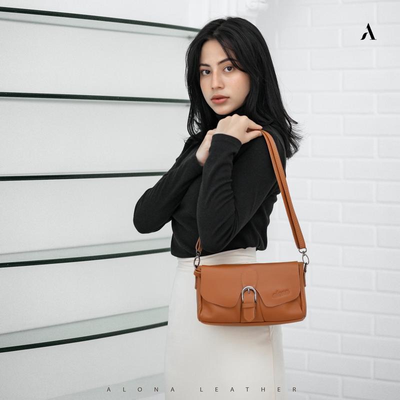 Alona Leather Tas Selempang Bahu Wanita Kulit Sapi asli Charlotte Bag 9