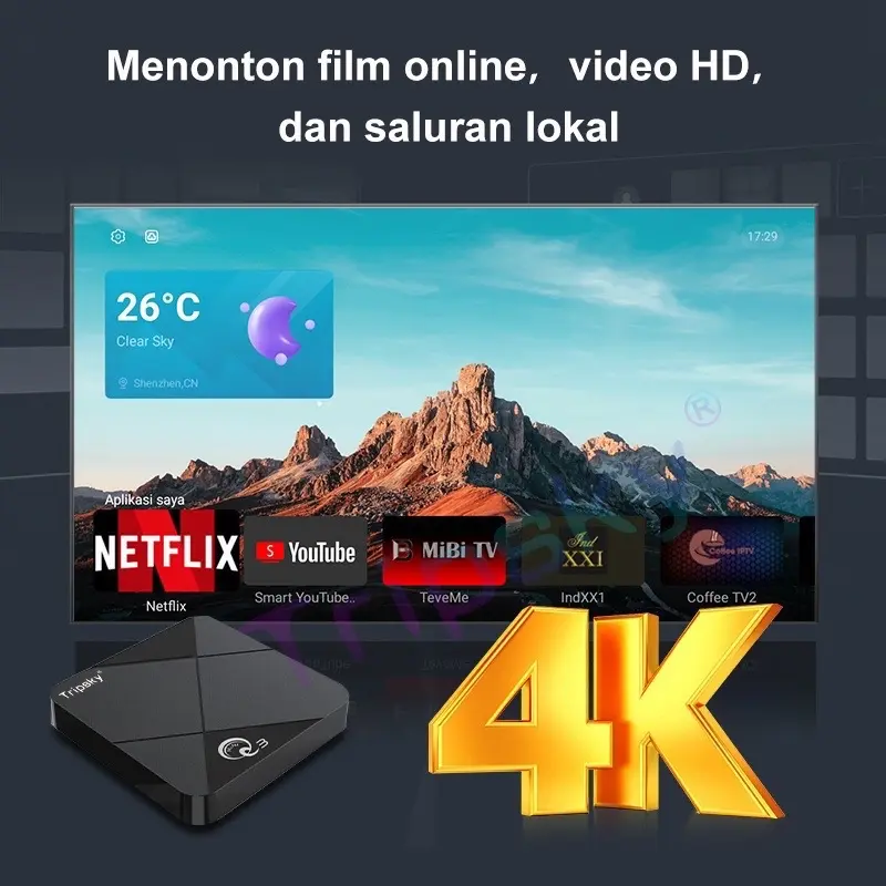 MiniQ3 Android Tv Box 2gb Ram 16gb Rom Tv Box Android 9 2.4G Wifi Smart 5