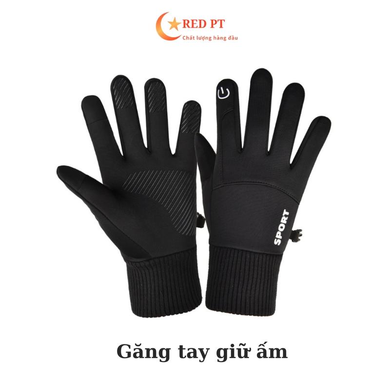 Găng tay xe máy mùa đông nam giữ ấm cảm ứng chất lượng cao RED PT GTMD