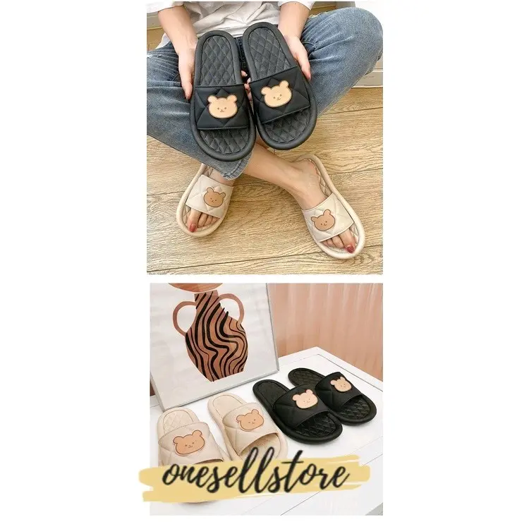 Sandal slop/kokop Wanita BEAR EMBOSS 1