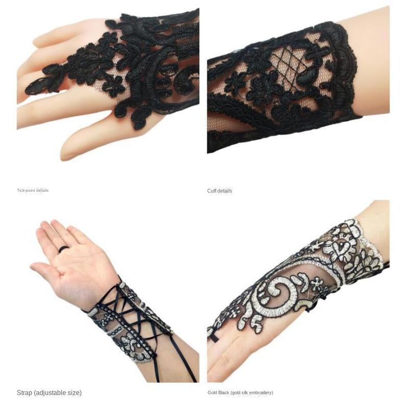 Product Introduction of 2024 Party Dress Lace Gloves Sexy Clothing Accessories Wedding Bridal Gloves Rhinestone Elegant Short Gloves Lady 17