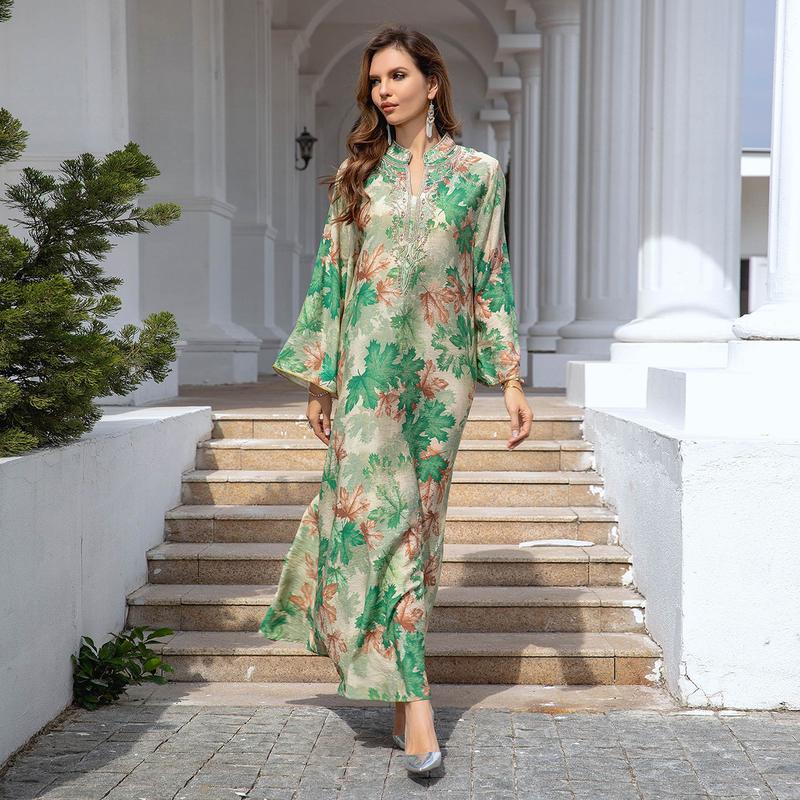 Product Introduction of Ome Muslim Djellaba Women's Clothing DUBAI Turkish Clothing Embroidery Fashion Female Dress Fashion 18