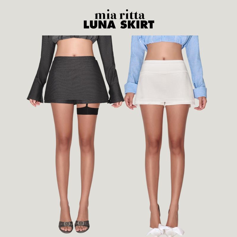 Chân váy Luna Skirt Mia Ritta V1095 - Chân váy cạp trễ dáng A kèm quần - Chân váy ngắn chữ A