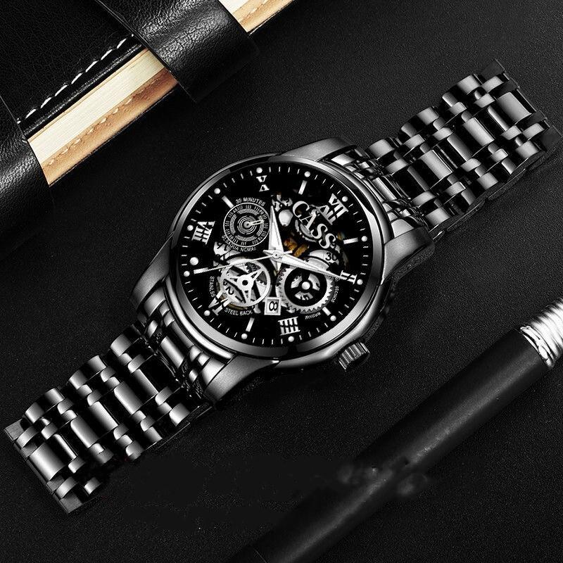 Product Introduction of JAM TANGAN PRIA IMPORT 2024 NEW CASS MEN'S WATCH FASHION HOLLOW BUSINESS WATCH TREN WATERPROOF NIGHT LIGHT LUMINOUS QUARTZ QUARTZ SEGOOD WATCHES 10