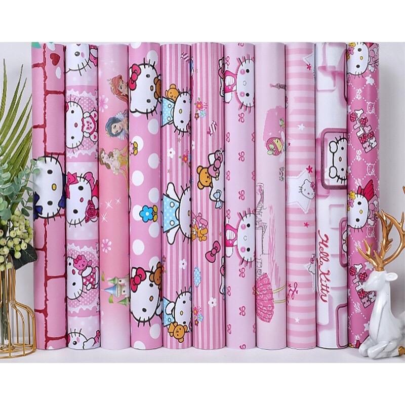 10mét giấy dán tường có keo sẵn khổ 45cm, hoạ tiết hoạt hình siêu dễ thương