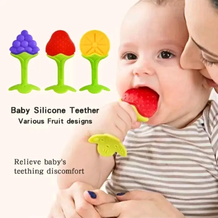 Teether Baby Fruit/Gigitan Bayi Buah/Gigitan Bayi Silikon Gigi