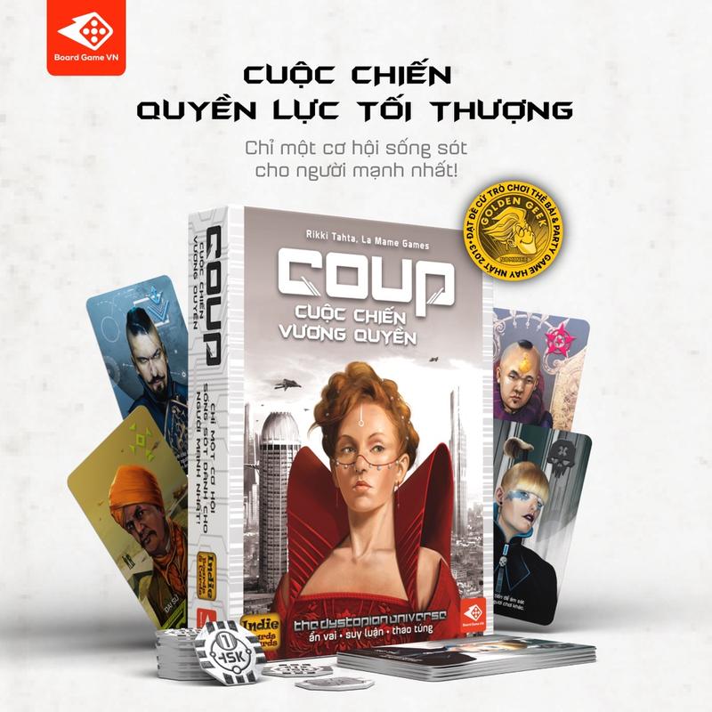 Coup - Cuộc chiến vương quyền | Trò chơi thẻ bài kinh điển | Ẩn vai suy luận | Board Game VN 1