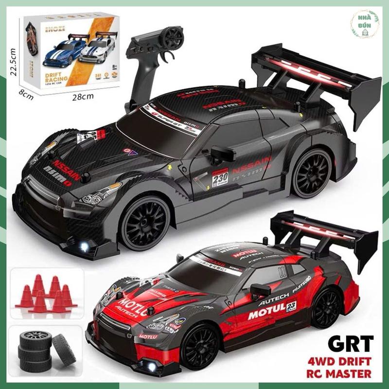  Đồ Chơi Xe Điều Khiển Mini Drift Ford  Mustang 1:24 4WD +30km H Có Nút Tăng Tốc Có Đèn Trước Sau Có Pin Sạc E77 