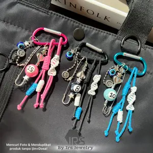 Carabiner Keychain Kalcer Skena | Gantungan Kunci Tas Skate Charm Number