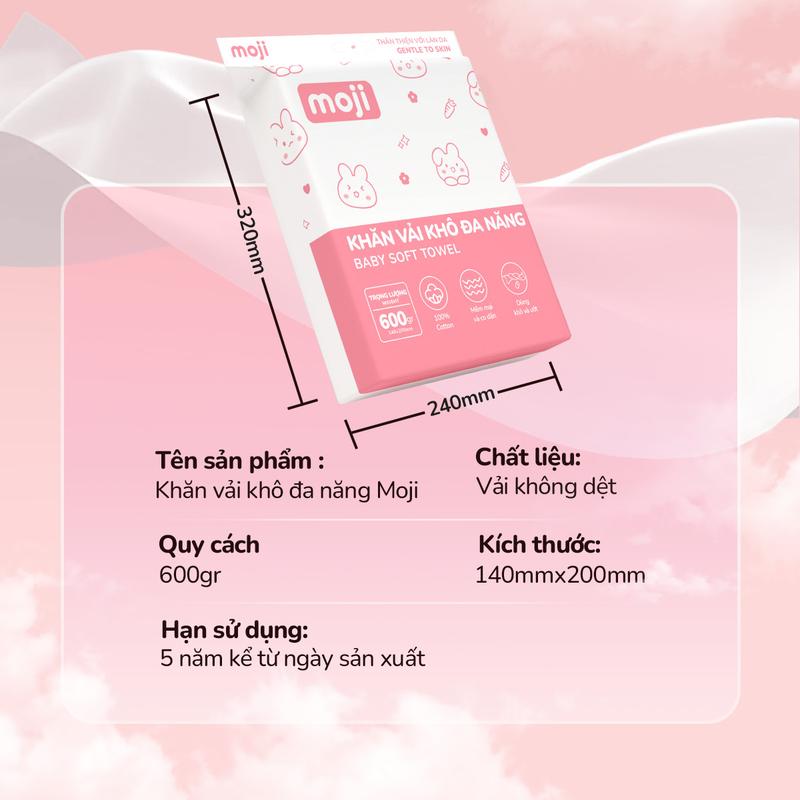 DEAL 9K LIVESTREAM Bịch 10 gói khăn ướt, khăn khô đa năng 300g, combo 3 bịch khăn  ướt 100 tờ 4