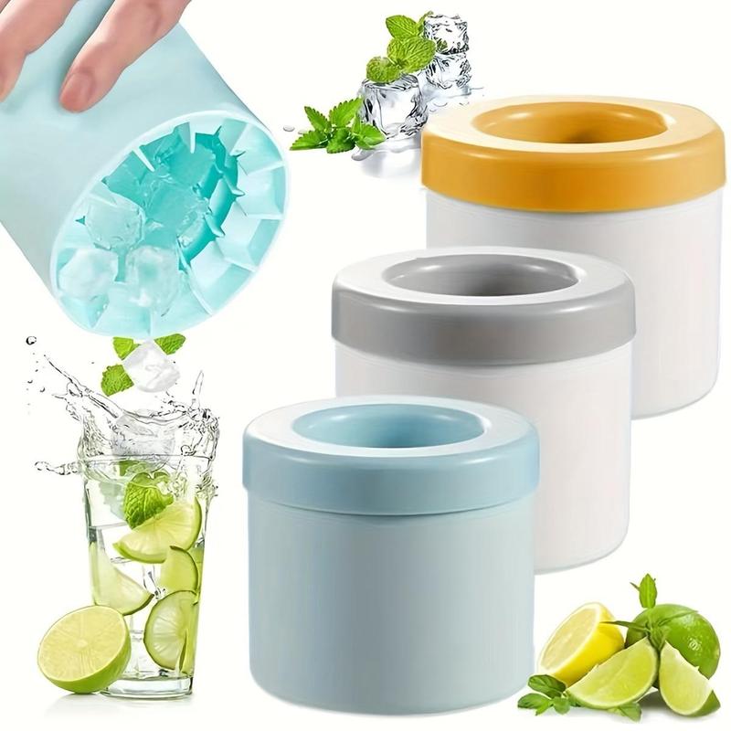 Product Introduction of Silicone Ice Cube Mold, 1 Count Easy Release Ice Cube Maker, Ice Tray for Freezer, Kitchen Utensils & Gadgets, Household Kitchen Products 0