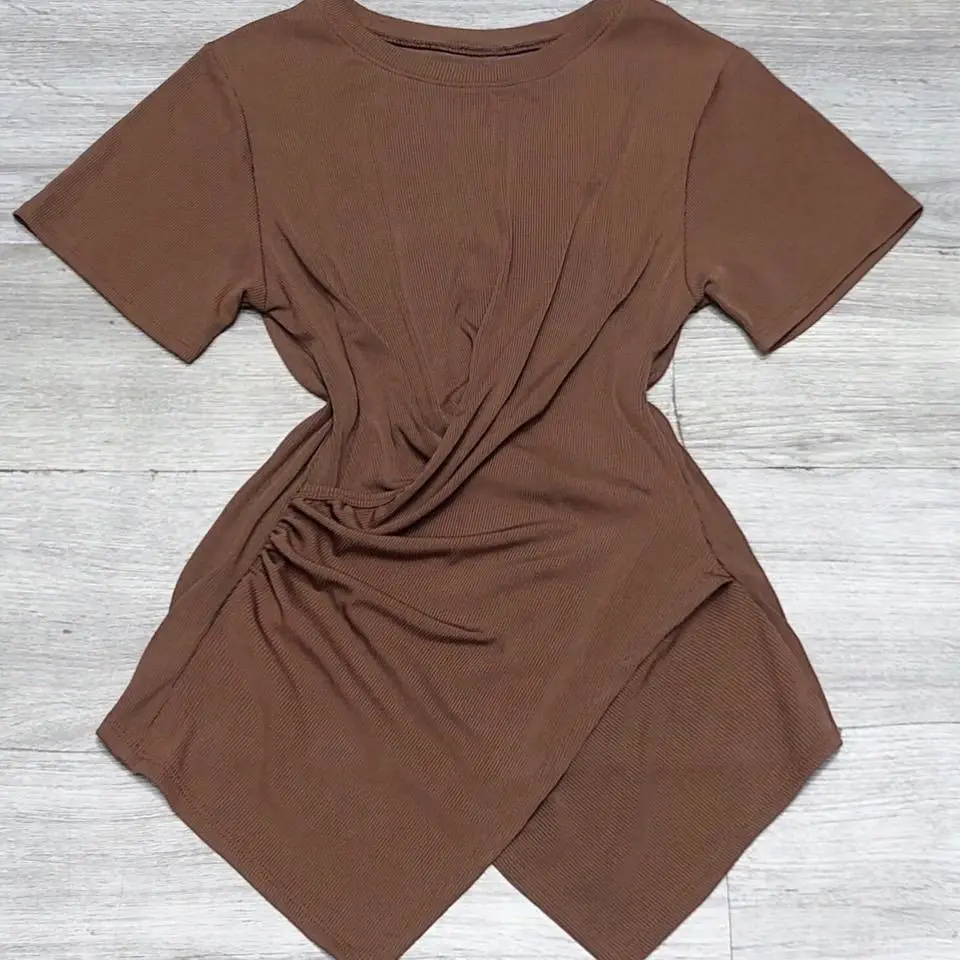 Thời Trang Bigsize Áo Thun Vải Thun Tăm  50 - 100Kg Dễ Thương Top Nữ Cổ Tròn Women - B.1194 | BigBuy360 - bigbuy360.vn