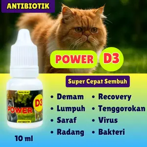 VITAMIN KUCING ANTIBIOTIK SUPER D3 ANTIBIOTIK PENURUN PANAS, INFEKSI SARAF, LUMPUH, DEMAM, INFEKSI VIRUS, INFEKSI BAKTERI, LEMES, DAN RADANG