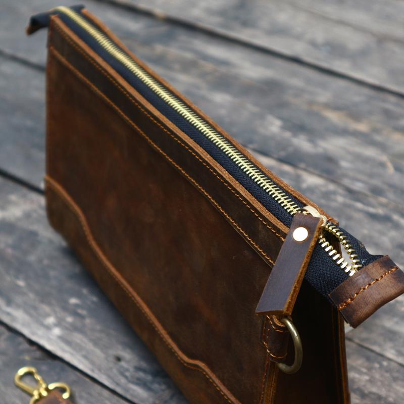 Túi clutch da bò thật, túi nam cầm tay khẳng định chất riêng.CT01 6
