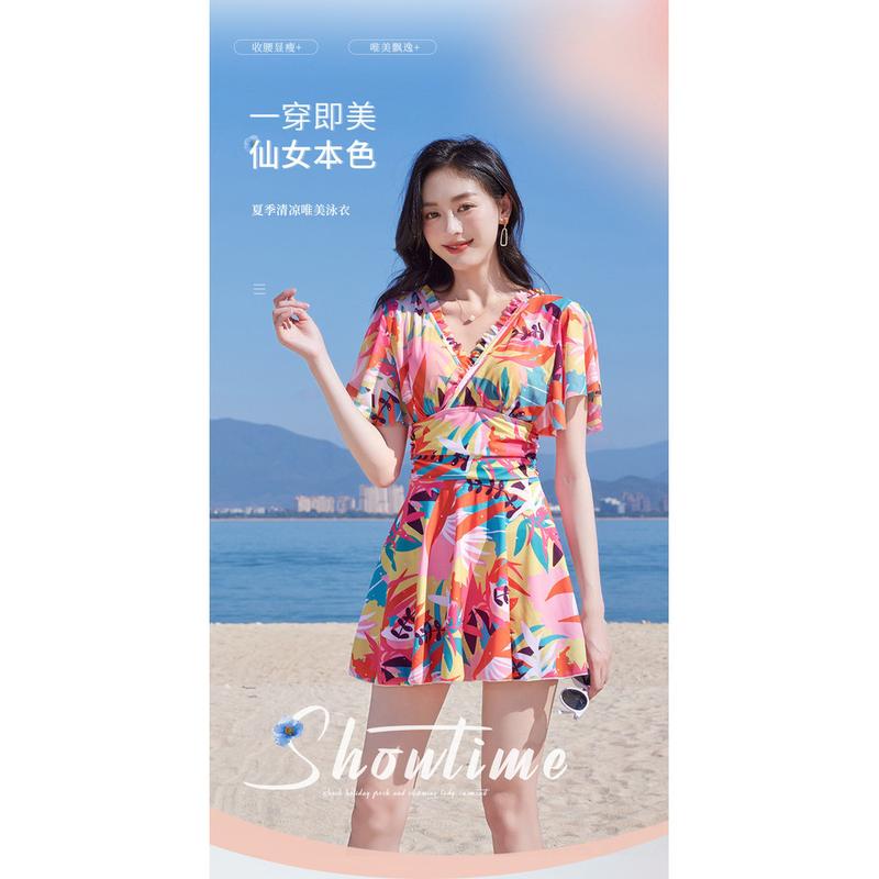Bộ Bikini, In Hình Lá Phong, Dành Cho Nữ, Vừa Vặn Ôm Sát Cơ Thể, Định Hình, Cạp Cao, Thích Hợp Đi Biển Và Bơi Lội 8