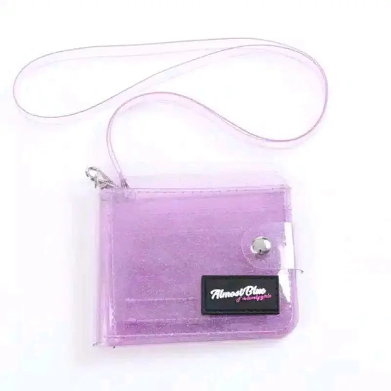 Dompet lipat pvc transparan korea lucu koin kpop anime bts