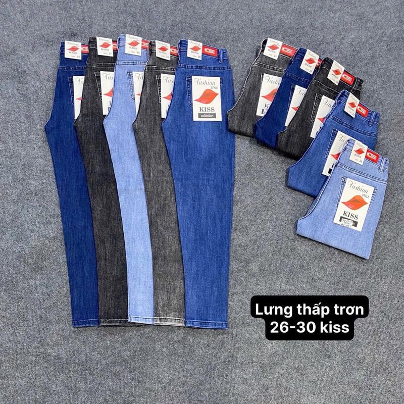 Quần Jean Lưng Thấp Cotton Co Giãn Có đủ màu từ 38kg-75kg