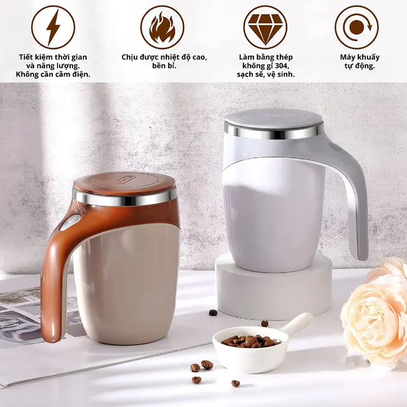 Cốc Tự Khuấy Từ Tính Tiện Lợi Trong Mỗi Lần Pha Đồ Uống - Ly Khuấy Thông Minh 4