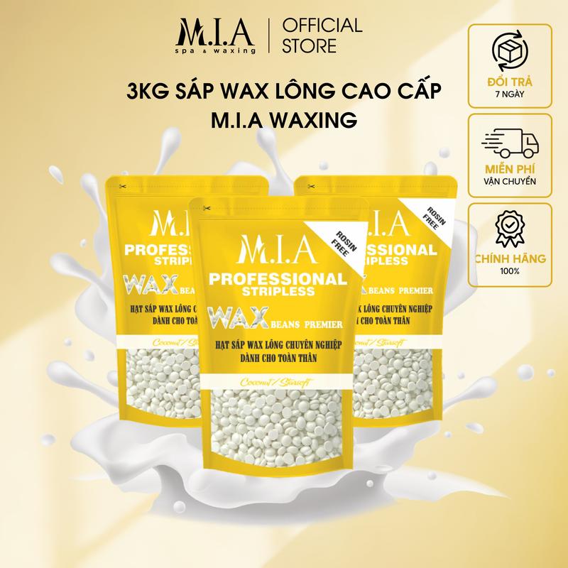Combo 6 Túi Sáp [3kg]  Sáp Wax Lông Cao Cấp M.I.A WAXING, sáp tẩy lông nách, sáp wax lông tay chân, wax bikini Whitening