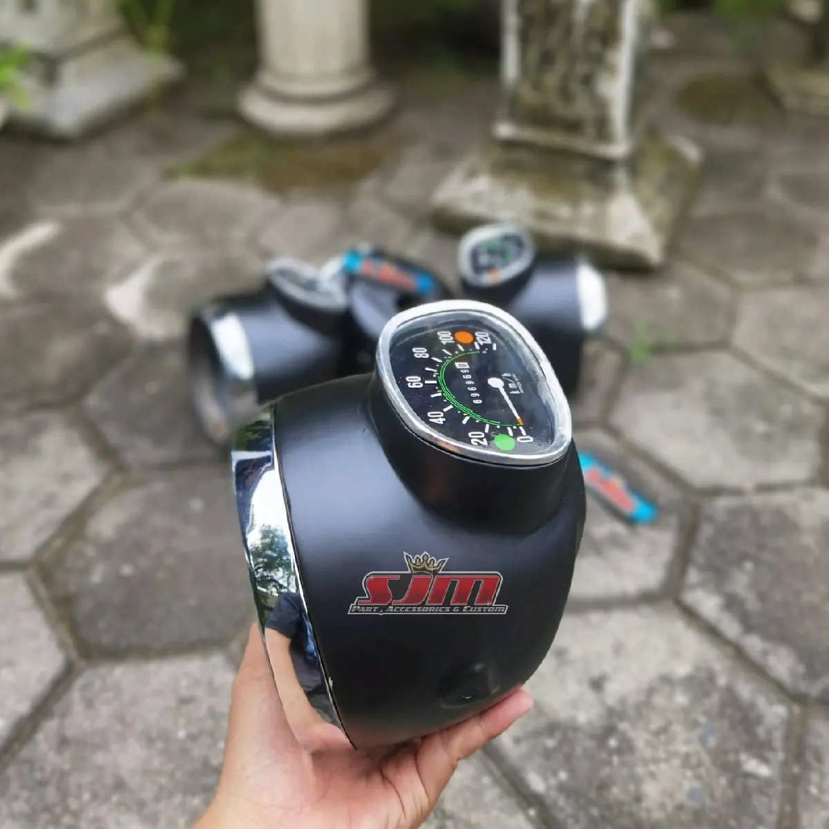 Batok CD Full Besi Lis Krom set Spido (tidak fungsi)