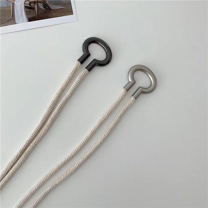 Product Introduction of Dây Chuyền Đeo Hông, Thiết Kế Dây Cotton Đơn Giản Và Dễ Phối Đồ Thắt Lưng Mỏng Thắt Nút Vòng, Dây Thắt Lưng Trang Trí, Màu Trắng Rừng, Phong Cách Mới, Thích Hợp Cho Trang Phục Thường Ngày 13