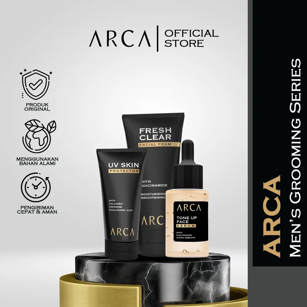 ARCA Men's Grooming Series - Paket Lengkap Skincare Pria