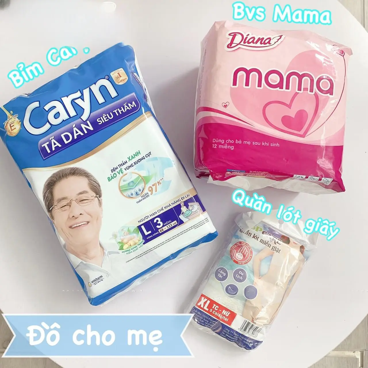 Bỉm và quần dùng 1 lần cho các mẹ mang đi sinh