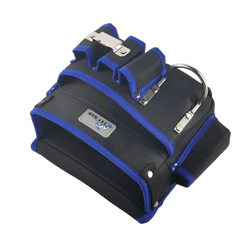 Practical Oxford Cloth Electrician Waist Bag Waterproof Multi-Pocket Tool Pouch Belt Anti-Fall Tool Bag Hardware Tools 4