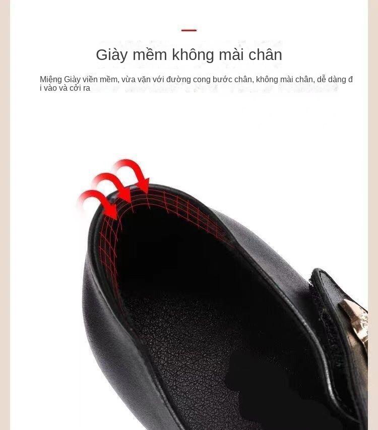 Product Introduction of Giày Da Nữ, Da Thật, Giày Đế Xuồng, Đế Mềm, Thích Hợp Cho Mẹ, Giày Da Nữ Trung Người Già Và Cao Tuổi, Thoải Mái, Hàng Mới Về 9