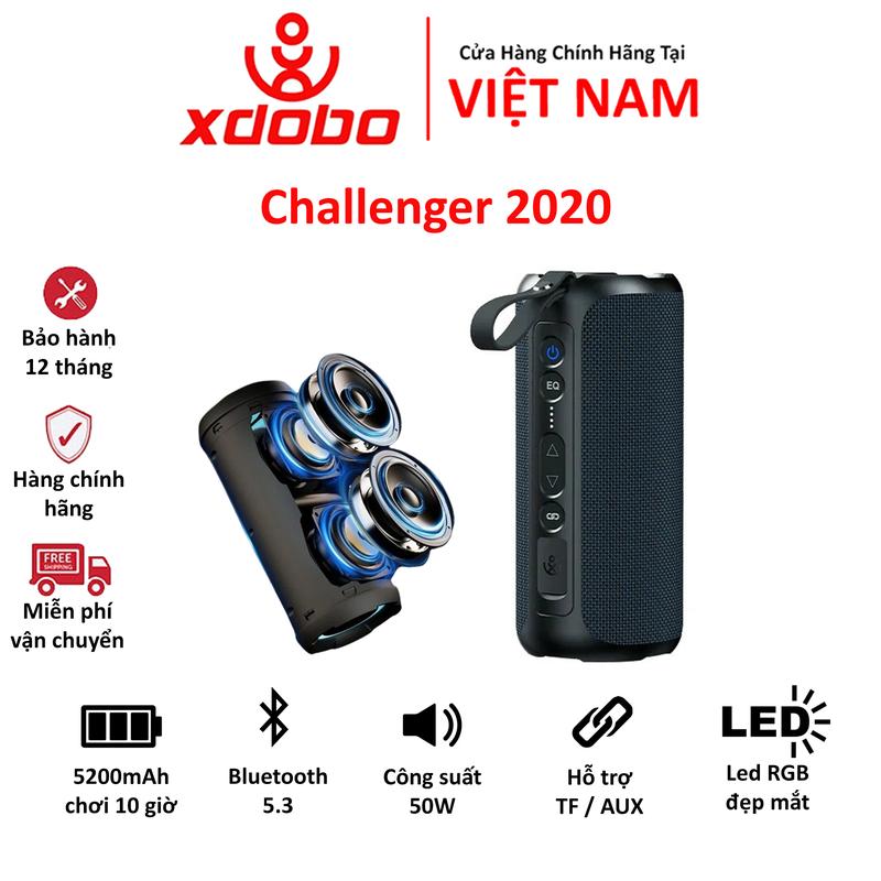 Loa Bluetooth 5.3 Sinoband Challenger 2020 Công Suất 50W, Kháng Nước IPX7, Hỗ Trợ Thẻ TF, AUX, TWS, EQ 3 Chế Độ Âm Thanh - BẢO HÀNH 12 THÁNG Nghe Nhạc Củ Loa