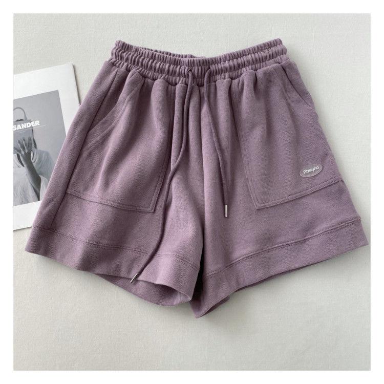 Product Introduction of 2024 High waisted slimming casual sports shorts for women's new Korean loose wide leg drawstring A-line pants 18