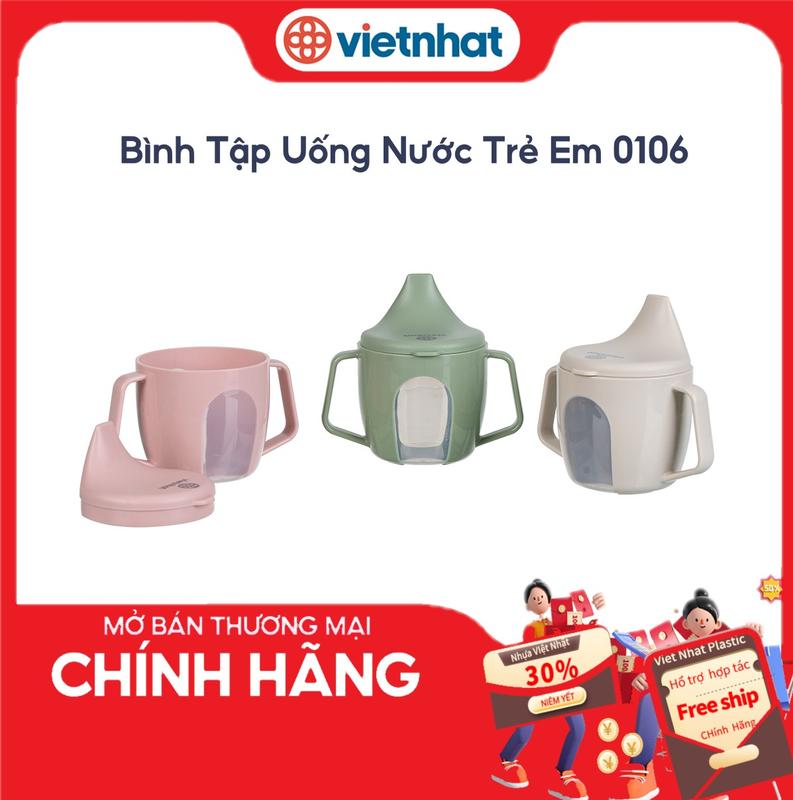  Bình nước Ghế tựa trẻ em mẫu lưng tròn nhật G1952  trẻ em tuổi ăn dặm có hình giọt nước Hokori 0106 Nhựa Việt Nhật Premium Tập Uống 
