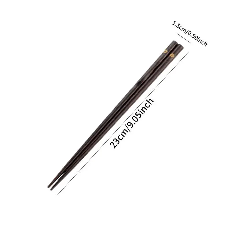Wooden Chopsticks Set, 1 Pair/5 Pairs Cherry Blossom Pointed Art Chopsticks, Vintage Chopsticks Set for Home Kitchen Dining Room【Only Chopsticks】 1