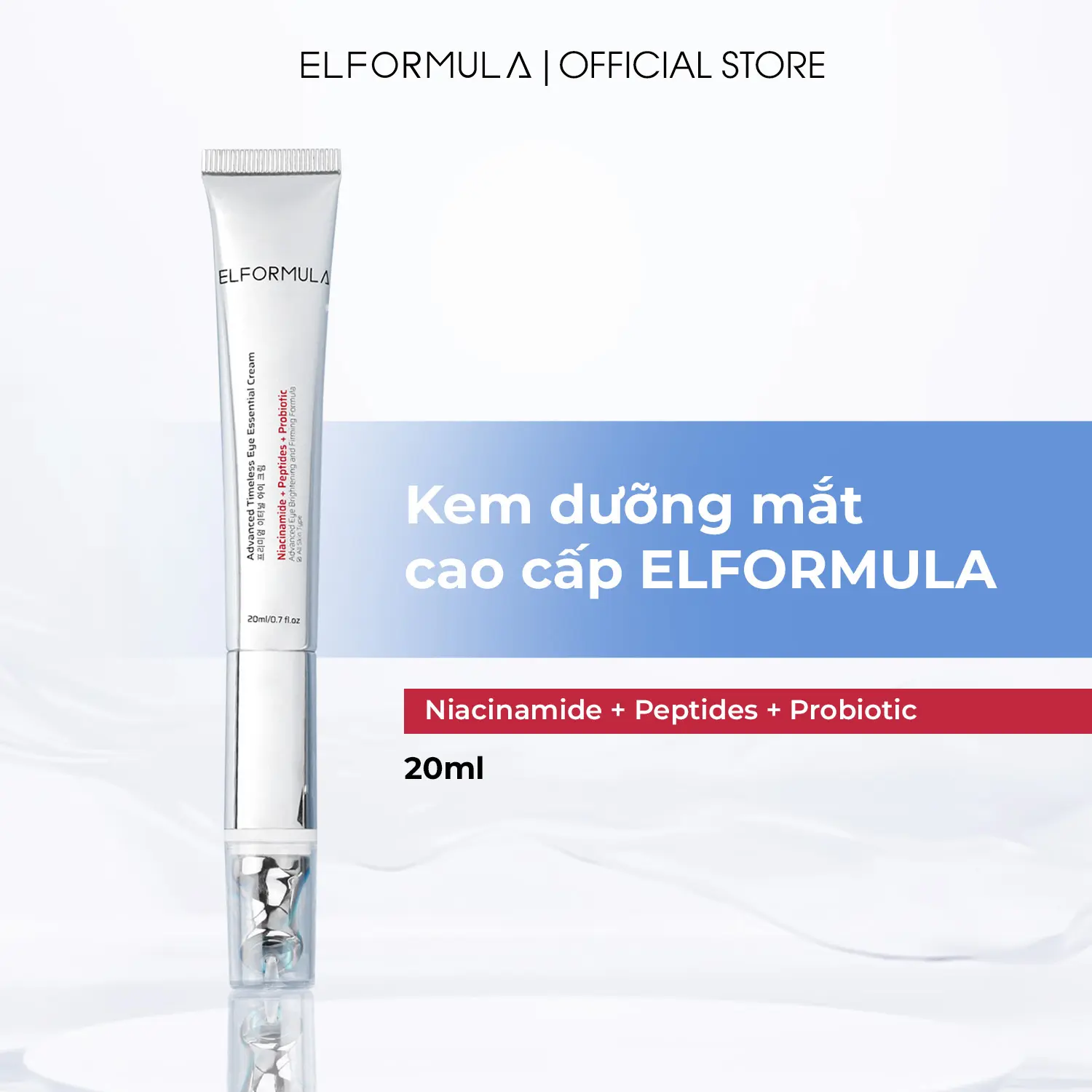 ELFORMULA Advanced Eye Essential Cream, Kem dưỡng mắt cải thiện tình trạng quầng thâm và bọng mắt cao cấp 20ml