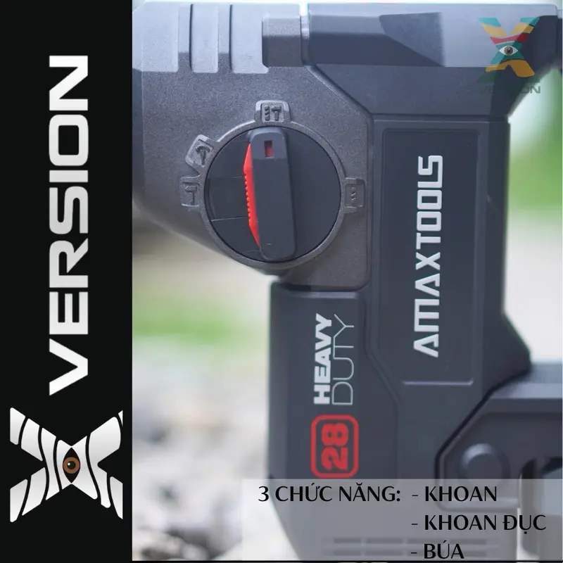 Máy Khoan Bê Tông Dùng Pin Amaxtools A3CN28SM bảo hành 8thang_Xversion 4