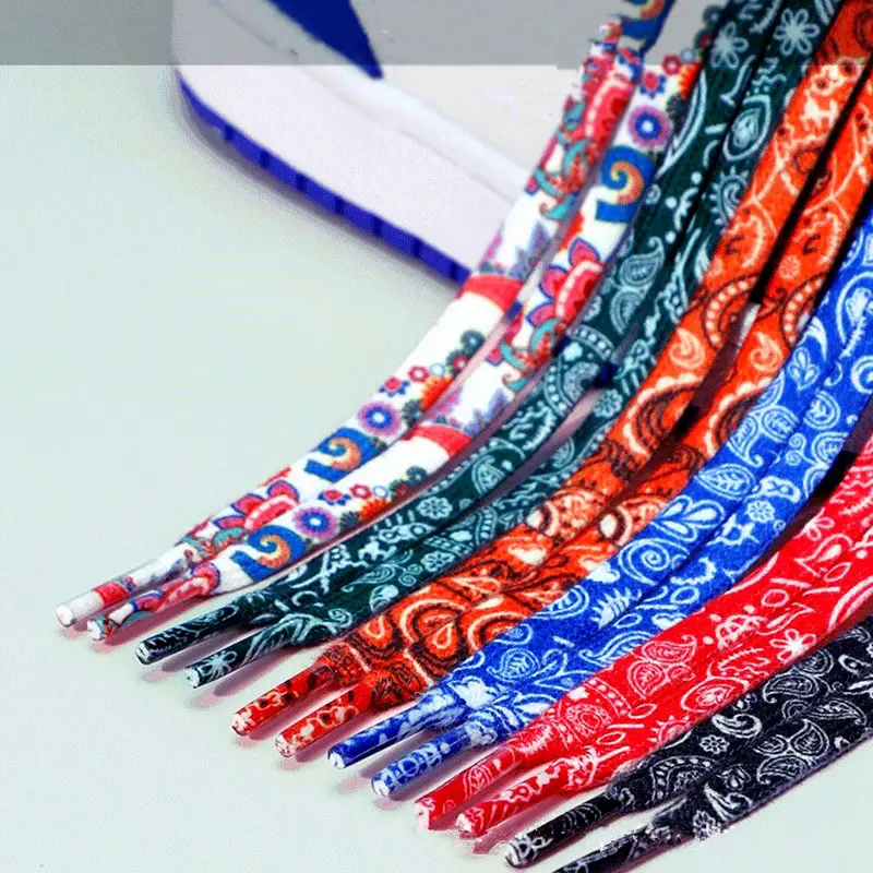 New Cashew Shoelaces for Sneakers 1/ High Canvas Sports Shoelace Basketball Tennis Casual Shoes laces Flat Shoestrings