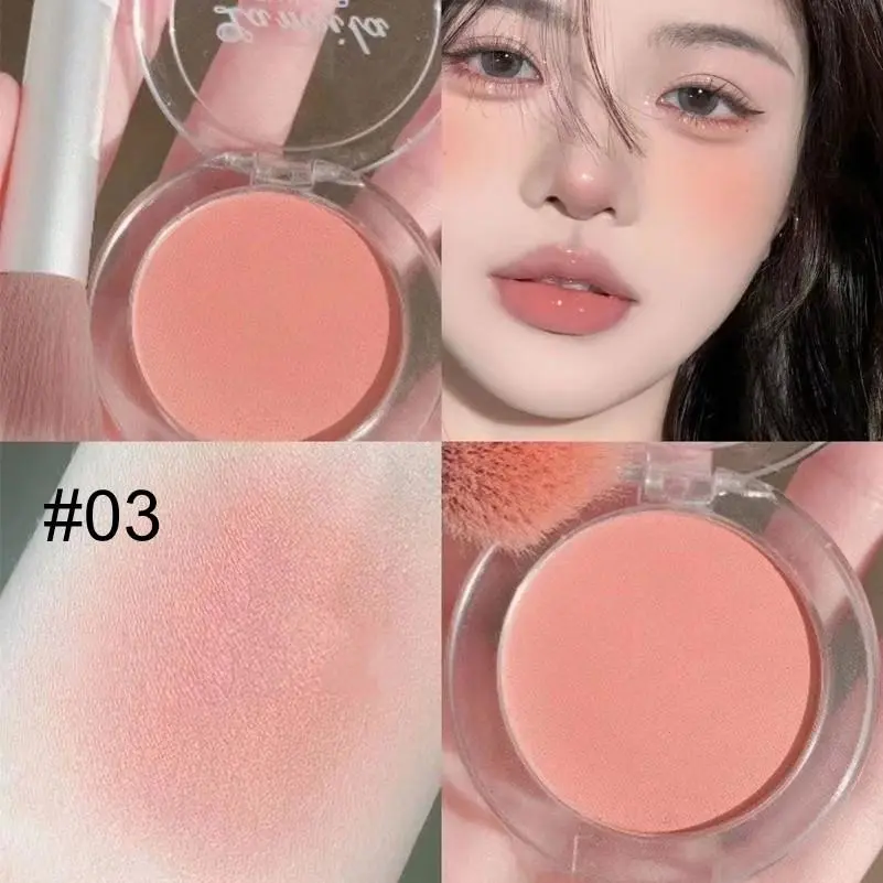 6-color blush peach cream makeup blush palette, cheek contour blush cosmetics, blusher cream makeup, cream blush.