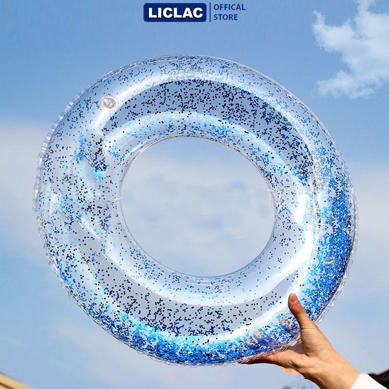 Phao Bơi Trong Suốt Kim Tuyến Lấp Lánh nhựa PVC dày bền đẹp ĐỦ SIZE cho trẻ em và người lớn PTR-TS 2