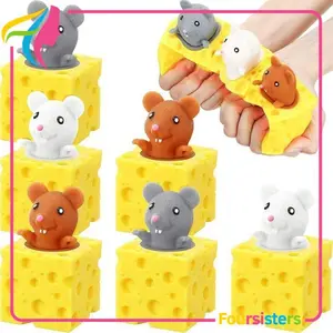 [FS] Mainan Squishy Pop-Up Squirrel Karet Silikon Mainan Tikus Keju Lucu Remasan / Pop It Anak Lucu Karakter Toys