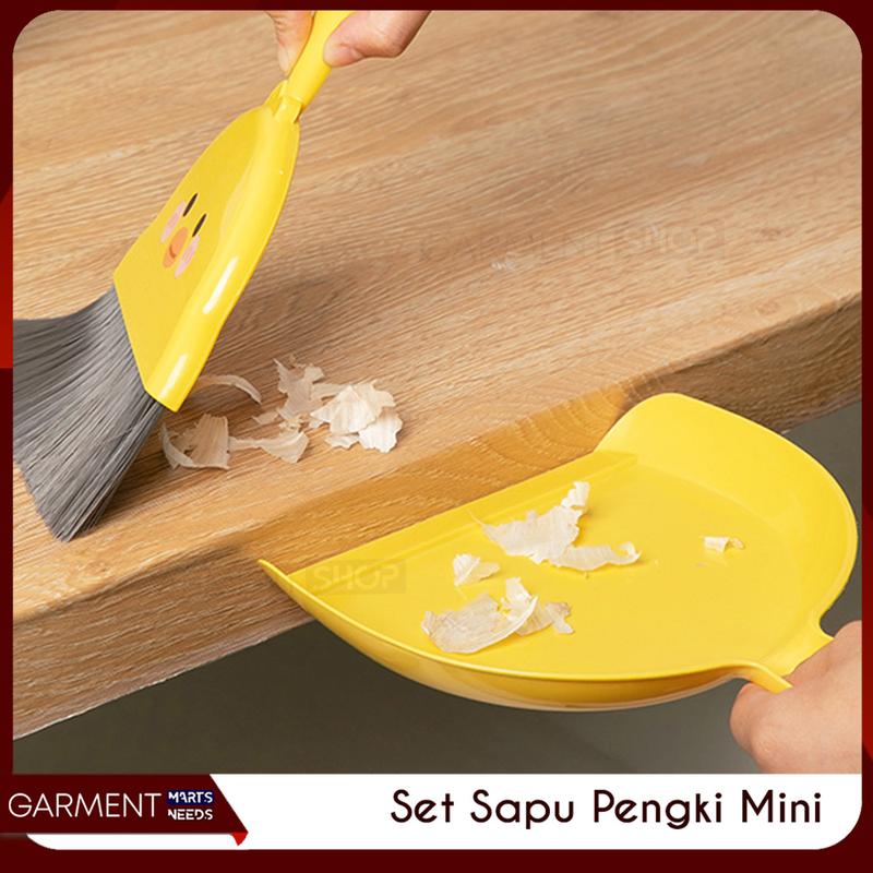 Sapu Pengki Mini Pembersih Debu Meja Mobil Karakter Baby Cleaning Broom Set Cikrak Dustpan 2