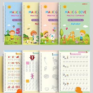 Creative Halloween Magic Groove Practice Copybook, 4 Counts Handwriting Practice Book, Preschool Drawing Calligraphy Handwriting Tracing Book, Children's Workbook, Kids Toys, Summer Gift, Language Toy, Christmas Gift