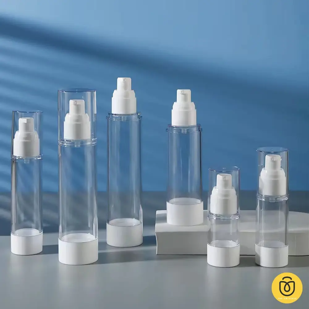 Botol Airless Pump Transparant Bottle Spray & Lotion 5ML-10ML-15ML-30ML-50ML-80ML-100ML - HW190