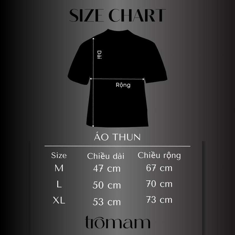 Product Introduction of (TR) Áo thun cổ tròn Tromam basic form Boxy và Oversize. Chất liệu 100% cotton 270gms 0