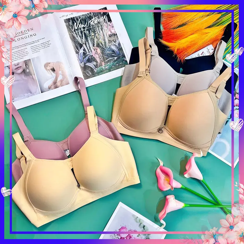 [669] [A004]]Áo bra định hình bản to mút mỏng không gọng che khuyết điểm hoàn hảo Nữ Nhung Women