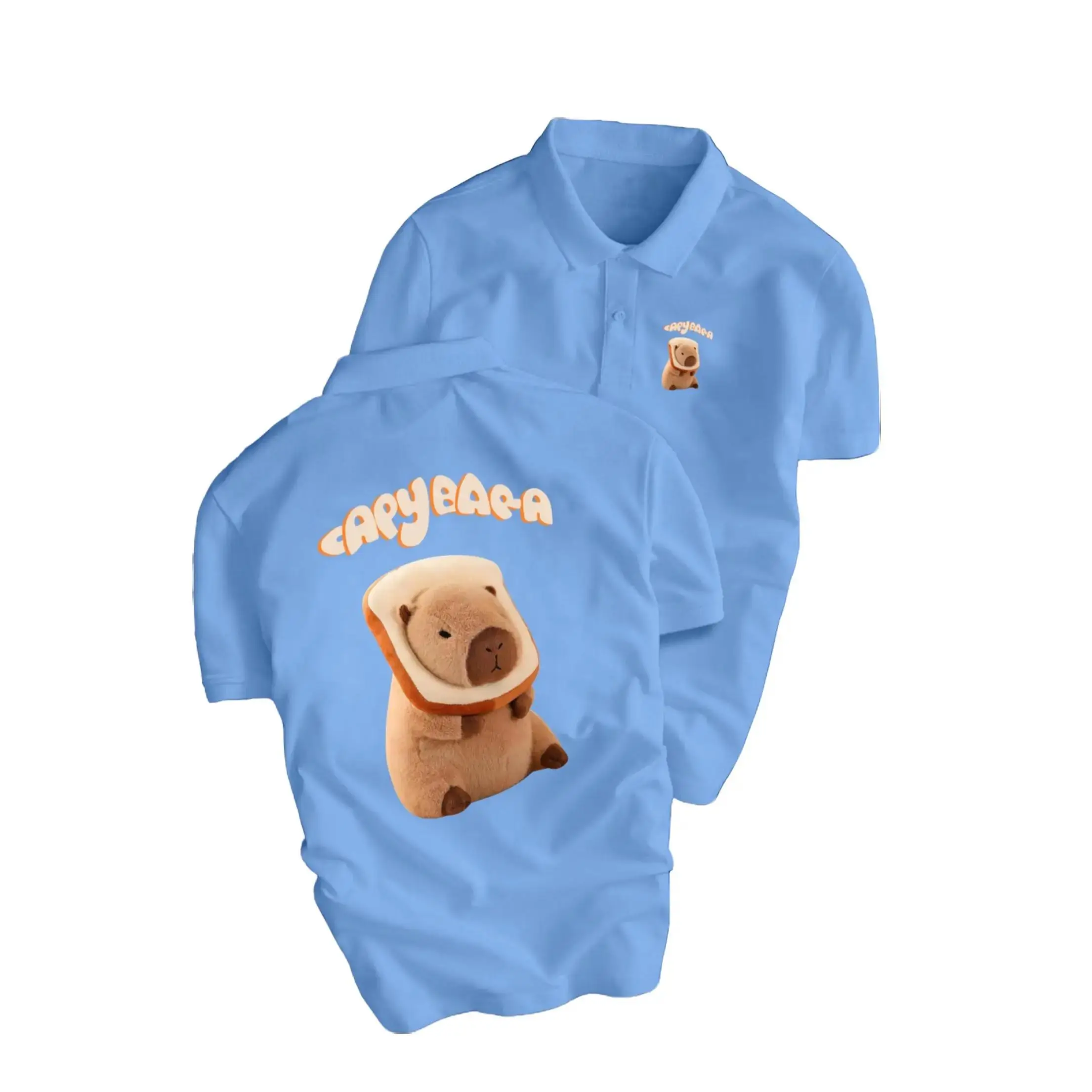 Áo Polo gấu CAPYBARA,áo polo nam nữ cổ bẻ bassic Menswear Shirt áo  polo
