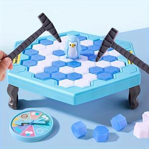 Juego de Mesa Rompehielos para Salvar al Pingüino, 1 Set de Juego de Tablero Rompehielos, Juguete Interactivo de Novedad